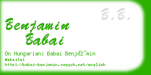 benjamin babai business card